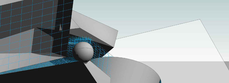 2 Formen mit Hintergrund 01 - 3D-Ansicht - {3D}3