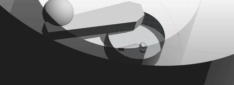 2 Formen mit Hintergrund 01 - 3D-Ansicht - {3D}7